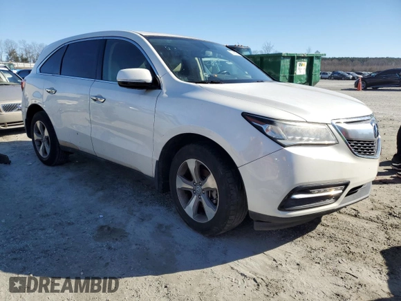 2014 Acura MDX with VIN 5FRYD3H25EB007614, listed as a Copart auction lot 87390964 with 0 mi miles and Clean Title. Bid and sale history available at carsss.com. Image 4.