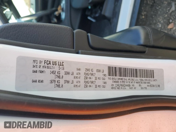 2016 Jeep Grand Cherokee Laredo z VIN 1C4RJFAG4GC444090, wystawiony jako Copart lot #52302275 z przebiegiem 101 219 mil mil oraz Szkoda całkowita • Salvage title. Historia ofert i sprzedaży dostępna na DreamBid. Obrazek 13.