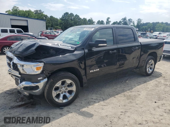 2022 Ram 1500 Lone Star with VIN 1C6SRFFT0NN427277, listed as a Copart auction lot 59408095 with 52,133 mi miles and Salvage title. Bid and sale history available at DreamBid. Image 1.