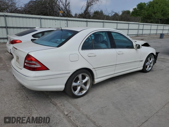 2006 Mercedes-Benz C 230 Sport with VIN WDBRF52H76A873641, listed as a Copart auction lot 46688054 with 123,877 mi miles and Salvage title. Bid and sale history available at DreamBid. Image 3.
