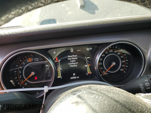 2021 Jeep Wrangler Unlimited Sahara High Altitude with VIN 1C4HJXEN0MW506203, listed as a Copart auction lot 76862614 with 44,558 mi miles and Salvage title. Bid and sale history available at DreamBid. Image 9.
