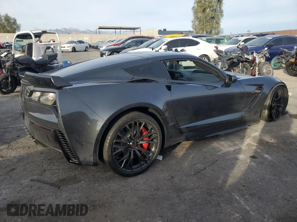2017 Chevrolet Corvette Z06 1LZ with VIN 1G1YP2D61H5601885, listed as a Copart auction lot 84687114 with 41,827 mi miles and Salvage title. Bid and sale history available at DreamBid. Image 3.