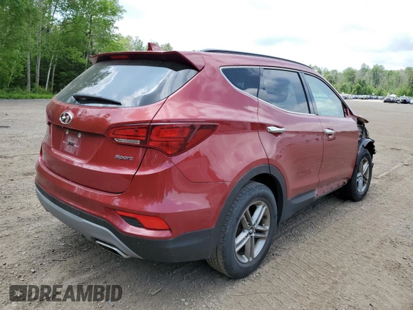2018 Hyundai Santa Fe 2.4L with VIN 5XYZU3LBXJG545614, listed as a Copart auction lot 60293875 with 306,182 mi miles and Salvage title. Bid and sale history available at DreamBid. Image 3.