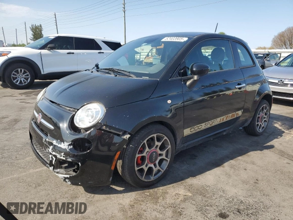 2015 FIAT 500 Sport with VIN 3C3CFFBR6FT707324, listed as a Copart auction lot 52403905 with 61,937 mi miles and Clean Title. Bid and sale history available at carsss.com. Image 1.