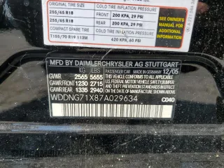 2007 Mercedes-Benz S-Class 5.5L V8 with VIN WDDNG71X87A029634, listed as a Copart auction lot 66545494 with 0 mi miles and Clean Title. Bid and sale history available at carsss.com. Image 12.