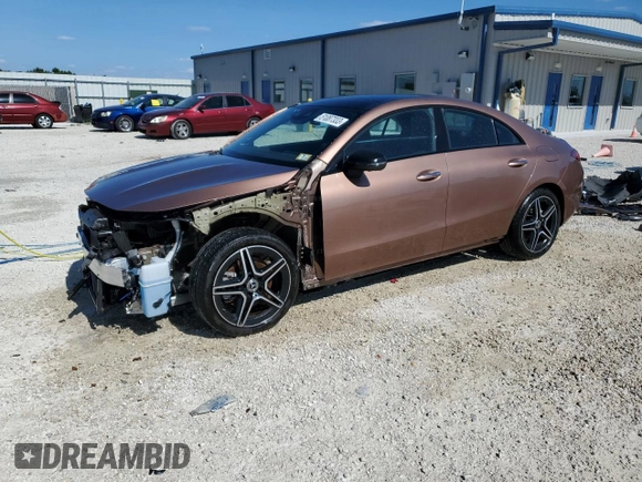2021 Mercedes-Benz CLA with VIN W1K5J4HB8MN200073, listed as a Copart auction lot 51087333 with 15,538 mi miles. Bid and sale history available at carsss.com. Image 1.