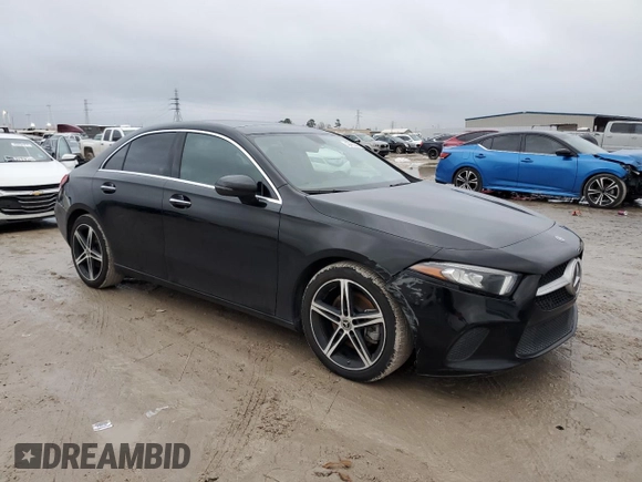 2021 Mercedes-Benz A 220 with VIN W1K3G4EB1MJ290281, listed as a Copart auction lot 42483265 with 53,233 mi miles and Salvage Title. Bid and sale history available at DreamBid. Image 4.