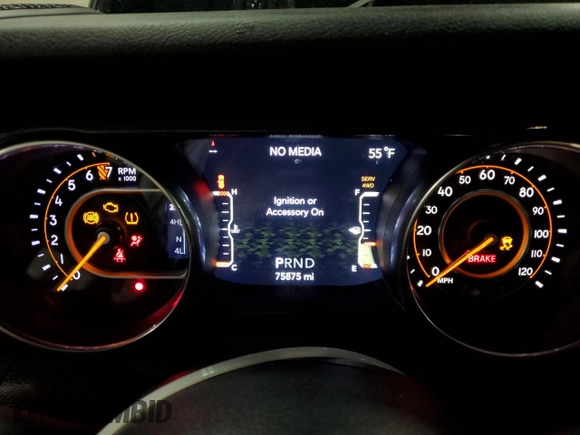 2020 Jeep Wrangler Unlimited Sport Altitude with VIN 1C4HJXDG1LW190876, listed as a Copart auction lot 54602445 with 75,875 mi miles and Salvage title. Bid and sale history available at DreamBid. Image 9.