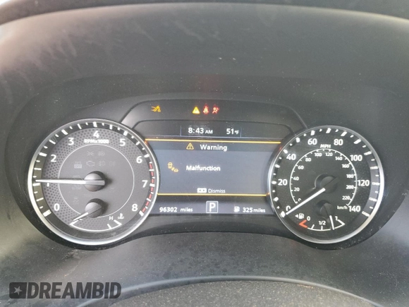 2021 Nissan Armada SL with VIN JN8AY2BA3M9372601, listed as a Copart auction lot 45874415 with 96,302 mi miles and Salvage Title. Bid and sale history available at carsss.com. Image 9.