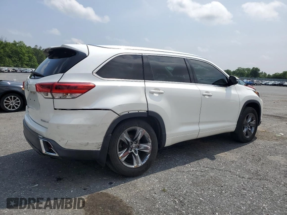 2017 Toyota Highlander Limited with VIN 5TDDZRFH8HS382957, listed as a Copart auction lot 60413645 with 126,294 mi miles and Salvage title. Bid and sale history available at DreamBid. Image 3.