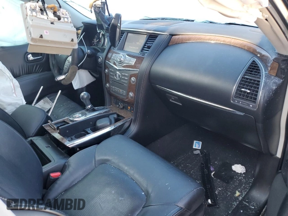 2017 Infiniti QX80 with VIN JN8AZ2NF9H9641632, listed as a Copart auction lot 66588634 with 103,172 mi miles and Salvage Title. Bid and sale history available at carsss.com. Image 8.