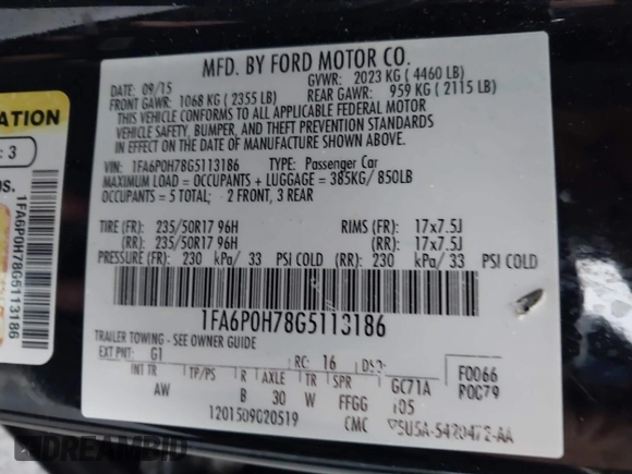 2016 Ford Fusion SE with VIN 1FA6P0H78G5113186, listed as a IAAI auction lot 42247292 with 167,074 mi miles and . Bid and sale history available at DreamBid. Image 9.