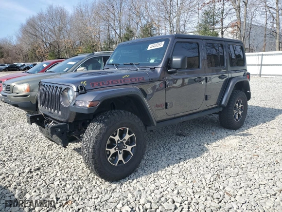 2018 Jeep Wrangler Unlimited Rubicon with VIN 1C4HJXFG9JW313320, listed as a Copart auction lot 48406995 with NaN miles and Salvage Title. Bid and sale history available at carsss.com. Image 1.