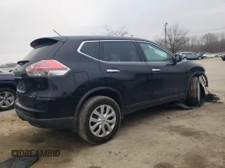 2014 Nissan Rogue S with VIN 5N1AT2MV6EC809873, listed as a Copart auction lot 43744395 with 37,850 mi miles and Salvage Title. Bid and sale history available at carsss.com. Image 3.
