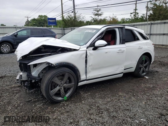 2023 Genesis GV70 2.5T with VIN KMUMADTB4PU103750, listed as a Copart auction lot 61221365 with 37,092 mi miles and Salvage title. Bid and sale history available at DreamBid. Image 1.