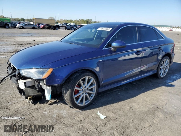 2015 Audi A3 with VIN WAUHJGFF4F1027836, listed as a Copart auction lot 74572223 with 70,508 mi miles and Salvage title. Bid and sale history available at DreamBid. Image 1.