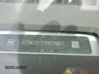 2023 Chevrolet Express Cargo with VIN 1GCWGAFP1P1109667, listed as a Copart auction lot 57017295 with Not provided miles and Salvage title. Bid and sale history available at DreamBid. Image 12.
