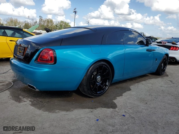 2015 Rolls-Royce Wraith with VIN SCA665C56FUX85095, listed as a Copart auction lot 75506514 with 18,147 mi miles and Salvage Title. Bid and sale history available at carsss.com. Image 3.