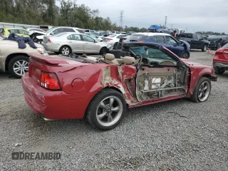 2003 Ford Mustang GT Deluxe with VIN 1FAFP45XX3F332392, listed as a Copart auction lot 87612555 with 0 mi miles and Salvage Title. Bid and sale history available at carsss.com. Image 3.