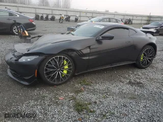 2023 Aston Martin Vantage with VIN SCFSMGAW3PGN50854, listed as a Copart auction lot 83112544 with 0 mi miles and Salvage Title. Bid and sale history available at carsss.com. Image 1.