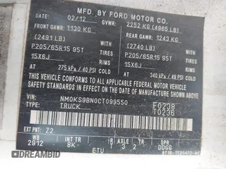2012 Ford Transit Connect XLT with VIN NM0KS9BN0CT099550, listed as a IAAI auction lot 42213571 with 157,158 mi miles and . Bid and sale history available at DreamBid. Image 9.