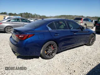 2020 Infiniti Q50 Red Sport 400 with VIN JN1FV7AP9LM630521, listed as a Copart auction lot 45951955 with 25,865 mi miles and Salvage title. Bid and sale history available at DreamBid. Image 3.