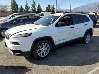 2016 Jeep Cherokee Sport with VIN 1C4PJLAB5GW184503, listed as a Copart auction lot 87721055 with 107,629 mi miles and Salvage title. Bid and sale history available at DreamBid. Image 1.