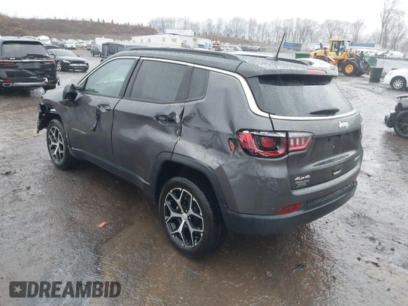 2024 Jeep Compass Limited z VIN 3C4NJDCN0RT162261, wystawiony jako IAAI lot #41727504 z przebiegiem 870 mil mil oraz . Historia ofert i sprzedaży dostępna na DreamBid. Obrazek 3.