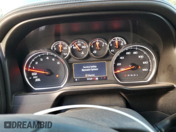 2020 Chevrolet Silverado 1500 LTZ with VIN 3GCUYGED9LG410505, listed as a Copart auction lot 79634674 with 90,569 mi miles and Clean Title. Bid and sale history available at DreamBid. Image 9.