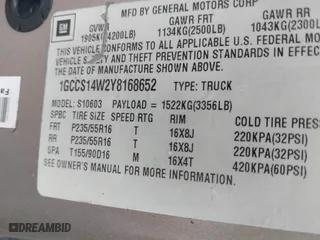 2000 Chevrolet S-10 LS with VIN 1GCCS14W2Y8168652, listed as a IAAI auction lot 41515733 with 263,672 mi miles. Bid and sale history available at carsss.com. Image 9.