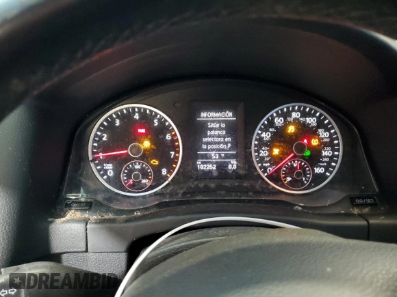 2014 Volkswagen Tiguan SEL with VIN WVGAV3AX0EW511131, listed as a Copart auction lot 43483055 with 102,252 mi miles and Salvage title. Bid and sale history available at DreamBid. Image 9.