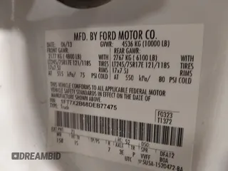 2013 Ford F-250 XL with VIN 1FT7X2B68DEB77475, listed as a IAAI auction lot 41609807 with 212,864 mi miles and . Bid and sale history available at DreamBid. Image 9.