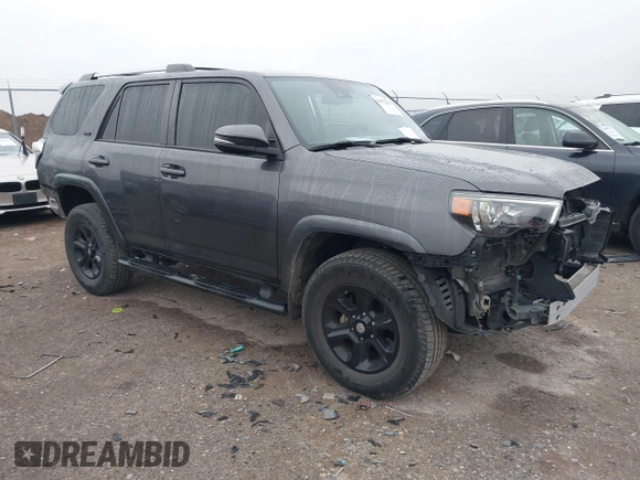 2020 Toyota 4Runner SR5 with VIN JTEBU5JR2L5779671, listed as a IAAI auction lot 41572359 with 87,458 mi miles and . Bid and sale history available at DreamBid. Image 1.
