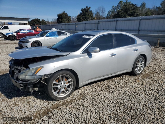 2014 Nissan Maxima 3.5 SV w/Premium Pkg with VIN 1N4AA5AP9EC493487, listed as a Copart auction lot 45103685 with 0 mi miles and Salvage Title. Bid and sale history available at carsss.com. Image 1.