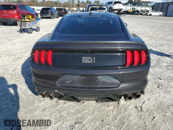 2023 Ford Mustang Mach 1 with VIN 1FA6P8R07P5501641, listed as a Copart auction lot 85503074 with 15,331 mi miles and Salvage title. Bid and sale history available at DreamBid. Image 6.