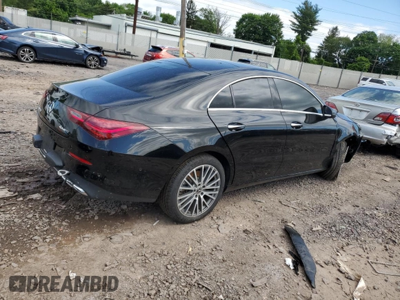2024 Mercedes-Benz CLA 250 with VIN W1K5J4HB8RN478835, listed as a Copart auction lot 56634825 with 7,140 mi miles and Salvage title. Bid and sale history available at DreamBid. Image 3.