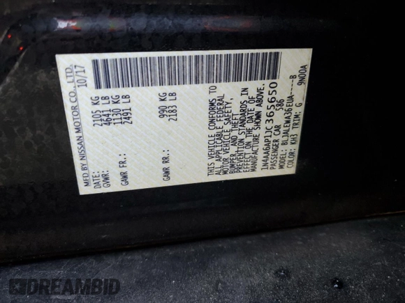 2018 Nissan Maxima Platinum z VIN 1N4AA6AP1JC365650, wystawiony jako Copart lot #45531535 z przebiegiem 159 536 mil mil oraz Szkoda całkowita • Salvage title. Historia ofert i sprzedaży dostępna na DreamBid. Obrazek 14.
