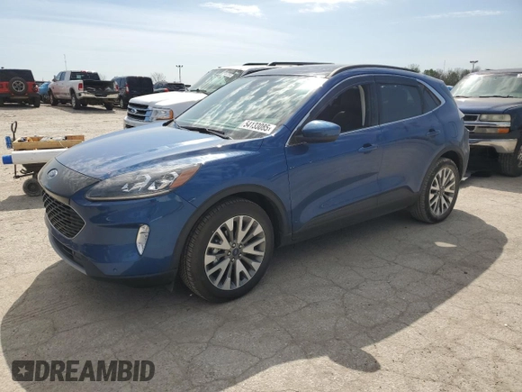 2022 Ford Escape Titanium with VIN 1FMCU9J99NUC00258, listed as a Copart auction lot 54133085 with 16,647 mi miles and Salvage title. Bid and sale history available at DreamBid. Image 1.