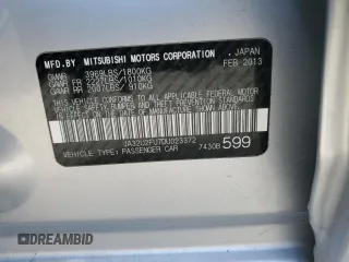 2013 Mitsubishi Lancer ES with VIN JA32U2FU7DU023372, listed as a Copart auction lot 67899084 with 110,567 mi miles and Salvage Title. Bid and sale history available at carsss.com. Image 12.