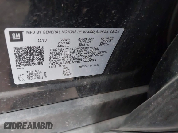 2021 GMC Terrain SLE с VIN 3GKALMEV4ML339803, выставлен на аукционе IAAI как лот 42197059 с пробегом 70 927 миль миль и . История ставок и продаж доступна на DreamBid. Изображение 9.