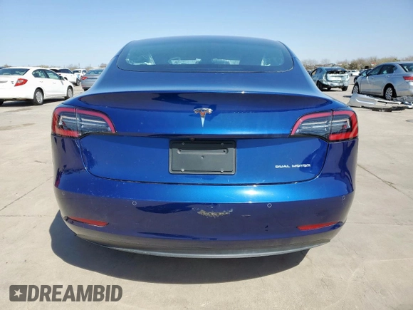 2020 Tesla Model 3 Long Range with VIN 5YJ3E1EB6LF617634, listed as a Copart auction lot 87010814 with 72,916 mi miles and Salvage Title. Bid and sale history available at carsss.com. Image 6.