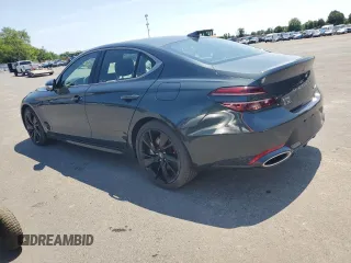 2023 Genesis G70 3.3T with VIN KMTG54TE3PU117672, listed as a Copart auction lot 63418684 with 19,899 mi miles and Salvage Title. Bid and sale history available at carsss.com. Image 2.
