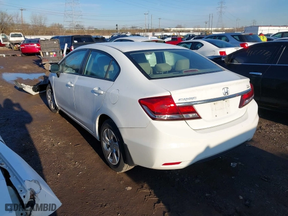 2013 Honda Civic Sdn LX with VIN 19XFB2F54DE003872, listed as a IAAI auction lot 41894513 with 113,253 mi miles. Bid and sale history available at carsss.com. Image 3.