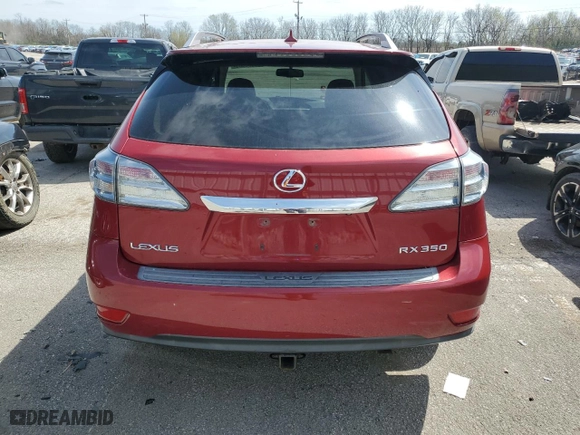 2010 Lexus RX 350 with VIN 2T2BK1BA8AC059086, listed as a Copart auction lot 50685685 with 252,588 mi miles and Salvage Title. Bid and sale history available at carsss.com. Image 6.