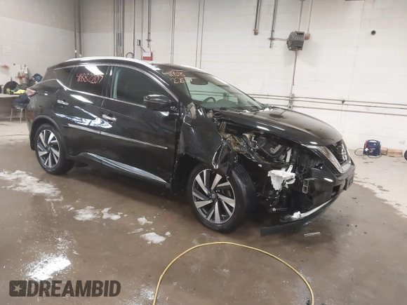 2017 Nissan Murano SL with VIN 5N1AZ2MHXHN106410, listed as a IAAI auction lot 41882207 with 152,876 mi miles and . Bid and sale history available at carsss.com. Image 1.