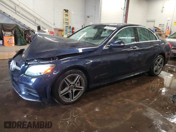 2021 Mercedes-Benz C 300 with VIN W1KWF8EB8MR644824, listed as a Copart auction lot 46286505 with 27,075 mi miles and Non Repairable. Bid and sale history available at carsss.com. Image 1.