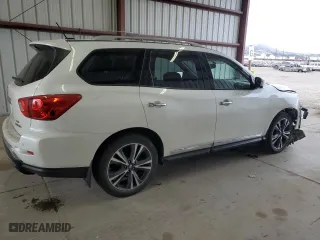 2018 Nissan Pathfinder SV with VIN 5N1DR2MM8JC672481, listed as a Copart auction lot 36968324 with 47,446 mi miles and Salvage Title. Bid and sale history available at carsss.com. Image 3.