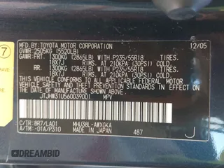 2006 Lexus RX 400h with VIN JTJHW31U560039001, listed as a IAAI auction lot 42233789 with 262,828 mi miles and . Bid and sale history available at DreamBid. Image 9.