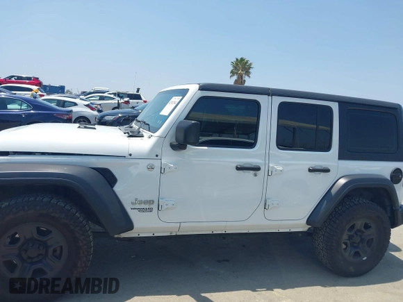 2018 Jeep Wrangler Unlimited Sport S with VIN 1C4HJXDN7JW232530, listed as a IAAI auction lot 42362544 with 89,972 mi miles and . Bid and sale history available at DreamBid. Image 14.