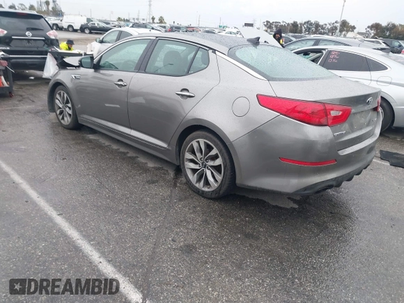 2014 Kia Optima SXL Turbo with VIN 5XXGR4A65EG342564, listed as a IAAI auction lot 41725578 with 159,937 mi miles and . Bid and sale history available at DreamBid. Image 3.